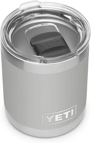 Miniatura 18 de Yeti Rambler Vaso corto de 10 onzas con aislamiento térmico al vacío, de acero inoxidable, con tapa MagSlider Rosa arenisca.