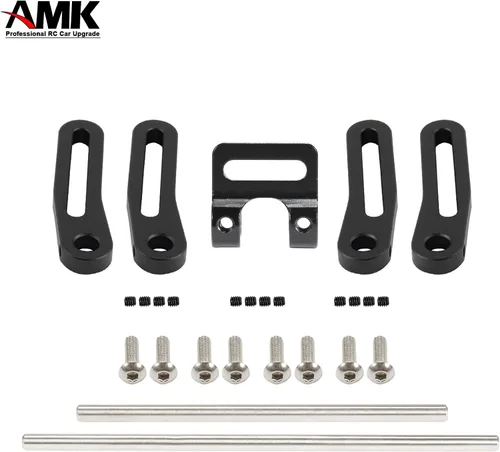 Miniatura 7 de AMK Ajustable Escala 1/10 Montaje de parachoques delantero trasero, juego de parachoques de metal completo para RC Crawler Body LCG Chassis Axial