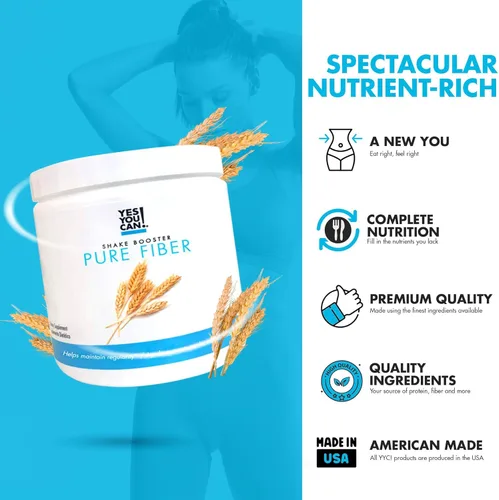 Miniatura 2 de Yes You Can! Shake Booster Pure Fiber, añadir a batidos de reemplazo de comidas completas o batidos de proteínas, Boost Shake con fibra de caña