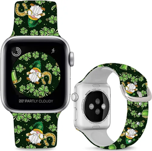 Miniatura 13 de Correas de silicona suaves compatibles con Apple Watch Band de 1.496 in 1.575 in 1.614 in 1.654 in 1.732 in 1.772 in 1.811 in 1.929 in, correa