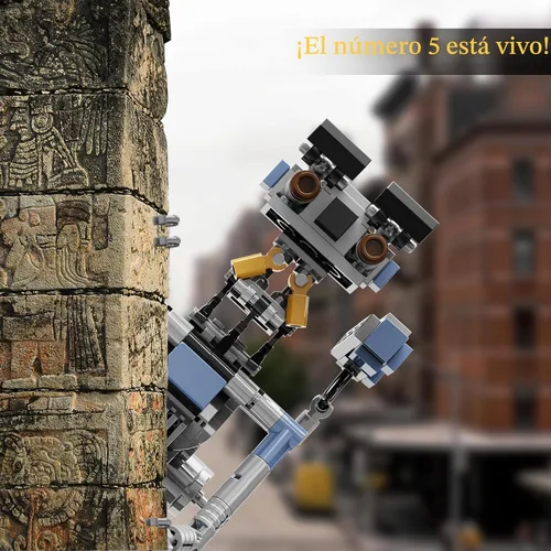 Miniatura 5 de Juego de construcción de robot Johnny 5 de 370 piezas, juguetes modelo de robot Johnny 5, compatible con Lego, juego de regalo educativo para niños