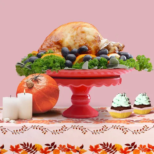 Miniatura 5 de Hosuly 3 manteles desechables de plástico de otoño para mesa rectangular de Acción de Gracias de 54 x 108 pulgadas, cubierta de mesa de hojas