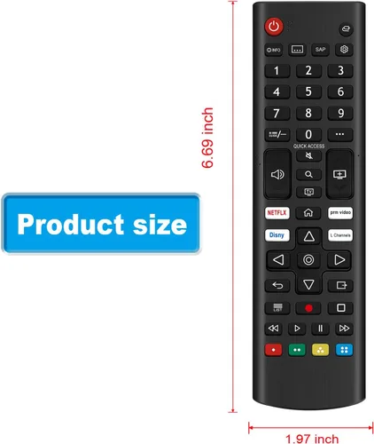 Miniatura 2 de AKB76040302 - Repuesto de control remoto compatible con LG Smart TV 55UQ7570PUJ 55UQ7070ZUE 86UQ7590PUD 27LQ625S 27LQ600S-WU 27LQ600SWU 27LQ615S