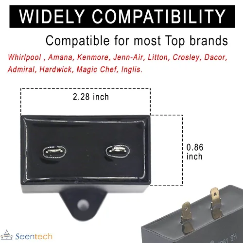 Miniatura 2 de Relé de arranque del compresor de refrigerador y condensador W10613606 de Seentech - Compatible con Whirlpool, Kenmore, refrigeradores. Reemplace
