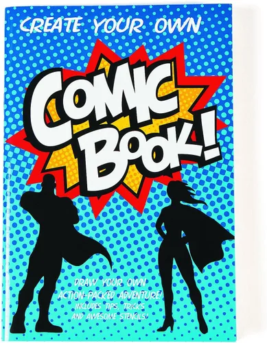 Miniatura 2 de Fun Express Libro de cómics en blanco para niños – Bloc de actividades de libro de dibujo con paneles y plantillas preimpresas Kit de cómo dibujar