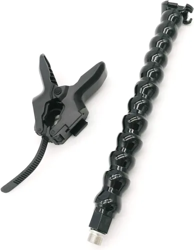Miniatura 2 de Soporte de abrazadera para micrófono de mesa con soporte de extensión de cuello de cisne de 5/8 pulgadas y 27 hilos para micrófonos, funciona