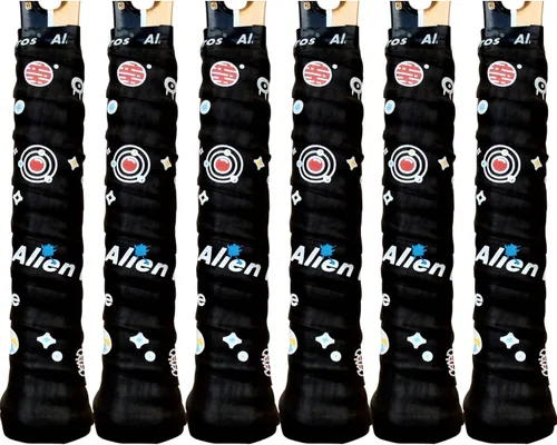 Miniatura 11 de ALIEN PROS Cinta de Agarre para Raqueta de Tenis (6 Agarres) Precortada y Sensación Seca Overgrip de Diseño para Tenis de Alto Rendimiento