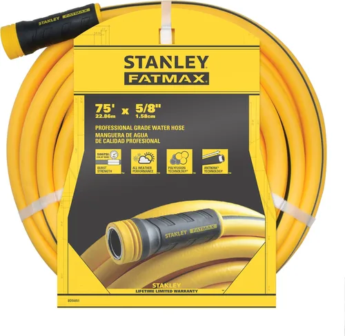 Miniatura 11 de Manguera de jardín Stanley FATMAX de grado profesional, 50 pies x 5/8 pulgadas, amarilla, 500 PSI