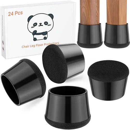 Miniatura 14 de 24 piezas de protectores de pata de silla de silicona extra pequeños (1,5 cm - 2 cm) almohadillas de goma y fieltro para patas de muebles