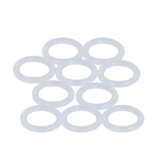 Othmro 10 anillos de sellado de silicona planos blancos, 0.551 x 0.787 x 0.118 in (IDxODxTHK) junta tórica redonda para grifo, ducha, arandelas,