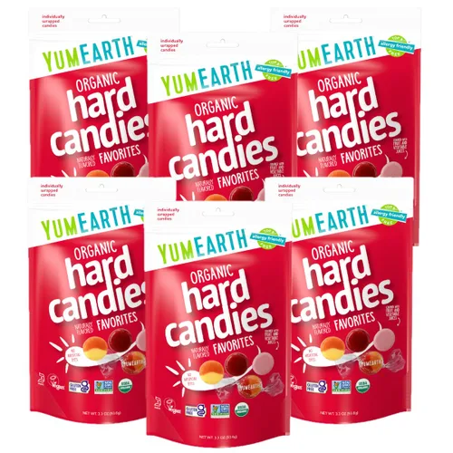 Miniatura 10 de YumEarth Gotas de frutas orgánicas, caramelos duros naturales con sabor variado, dulces de frutas para niños, aptos para alérgicos, sin OMG, sin