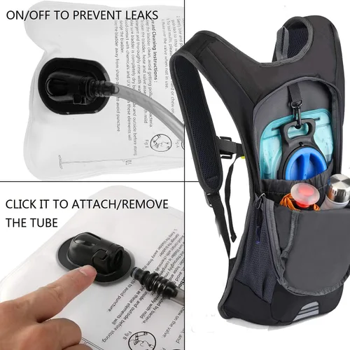 Miniatura 7 de Bolsa de almacenamiento de agua de 2L-3L, bolsa de almacenamiento de agua, repuesto para senderismo, ciclismo, escalada, ciclismo, correr, camping