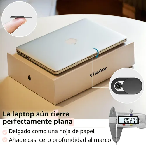 Miniatura 3 de Yilador Funda para cámara web (paquete de 3), funda ultradelgada de 0.03 pulgadas para cámara de portátil para iPhone, iPad, MacBook Pro
