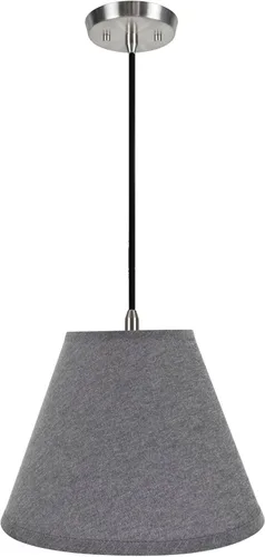 Miniatura 20 de Aspen Creative, 72306-11 - Kit de conversión de luz colgante de techo con pantalla de tela imperio de tapa dura, 14 pulgadas de ancho