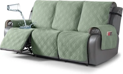 Miniatura 21 de TAOCOCO Fundas para Sillón de Dos Plazas Reclinable 100% Impermeables, Fundas Divididas para Loveseat Reclinable, Funda Antideslizante para Sofá