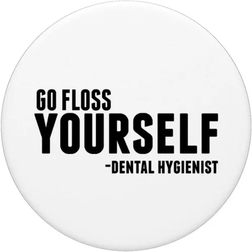 Miniatura 3 de Go Floss Yourself Funny Dental Saying PopSockets Grip and Stand for Phones and Tablets
