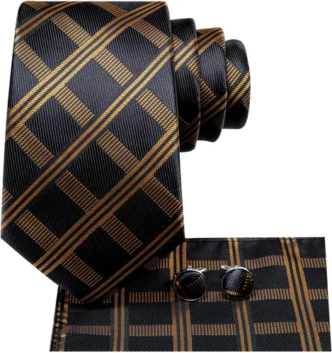 Miniatura 178 de Dubulle Corbata tejida de cachemira para hombre y gemelos de pañuelo para hombre, conjunto de gemelos para boda formal y negocios
