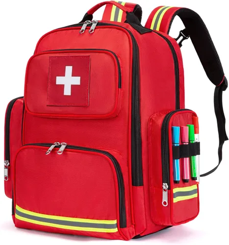 Miniatura 8 de Gatycallaty Mochila de primeros auxilios médica Emt bolsa de primeros auxilios vacía Ems emergencia salud en el hogar, senderismo, trauma, viajes