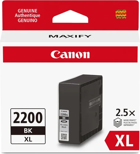 Canon PGI-2200XL Depósito de tinta negra de pigmento genuino, compatible con impresoras IB4120, MB5420, MB5120, IB4020, MB5020 y MB5320 (opcional)