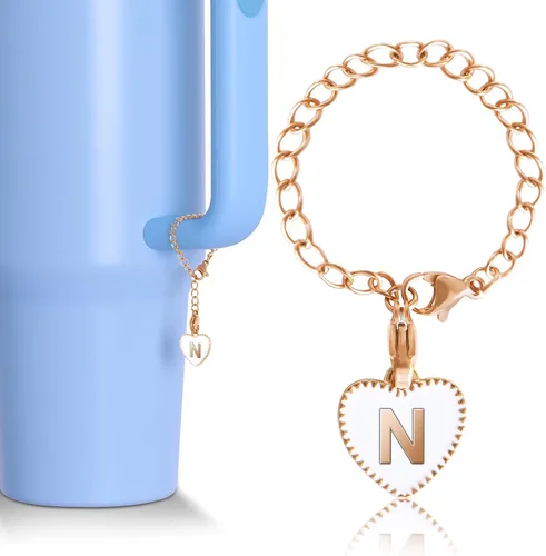 Miniatura 2 de Accesorios de dije de letra para taza Stanley, dije de identificación con nombre para Stanley/vaso moderno simple, dije de identificación inicial