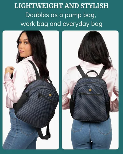 Miniatura 6 de IDAHO JONES Bolsa de pañales pequeña, mini mochila para pañales, espaciosa y elegante, correas para cochecito y cambiador incluidos, Claremont