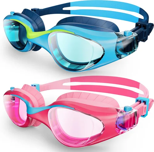Miniatura 16 de Kids Swim Goggles, Anti-Fog UV Protection, Leakproof Adjustable Strap Swimming Goggles for Boys Girls Ages 6–14