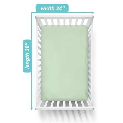 Miniatura 3 de Sábanas para porta-cunas de American Baby Company, 100% algodón, punto jersey Celery