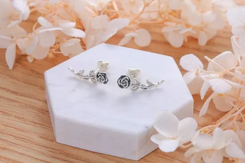 Miniatura 3 de Aretes colgantes de plata de ley 925 para mujeres adolescentes y niñas