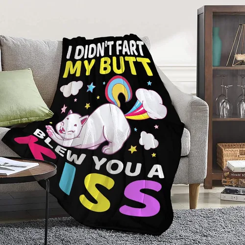 Miniatura 6 de Divertida manta de gato de regalo para niñas y niños, manta de franela suave de 40 x 50 pulgadas, regalo divertido para adolescentes, mujeres