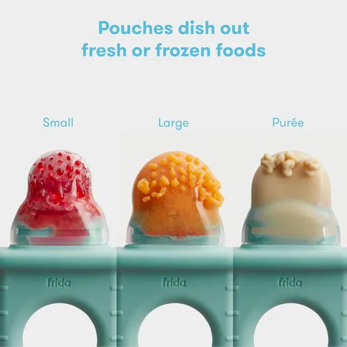 Miniatura 4 de Frida Baby Alimentador de Silicona Push Pop, Alimentador de Comida de Frutas para Bebé para Introducir Nuevos Alimentos de Forma Segura, Frescos +