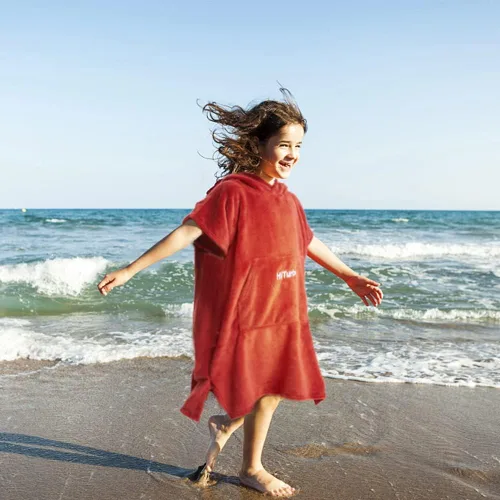 Miniatura 5 de Hiturbo Toalla de cambio de toalla para niños: toallas de baño de felpa suave, sudadera con capucha cálida de forro polar coral, poncho de surf