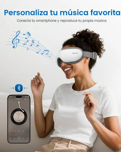 Miniatura 5 de RENPHO - Masajeador de ojos con calor, masajeador de calor recargable con música Bluetooth para relajar y reducir la tensión de los ojos, ojeras