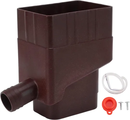 Sistema de recolección de agua de lluvia, kit desviador de lluvia con manguera de 4 pies para desviar agua, se adapta a bajante estándar de 2 x 3,
