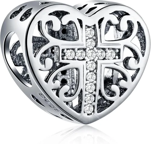 GEMDAZZ Dijes de plata de ley 925 con dije de la serie religiosa Yin Yang, cuentas de dados cruzados para hombres y mujeres, pulsera de regalo para