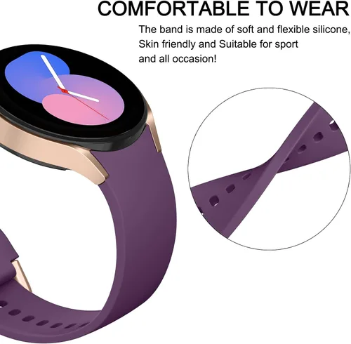 Miniatura 4 de AK Correas compatibles con Samsung Galaxy Watch 7/6/5/4 - 1.575 pulgadas, 1.732 pulgadas, 1.772 pulgadas, correa deportiva de repuesto de silicona