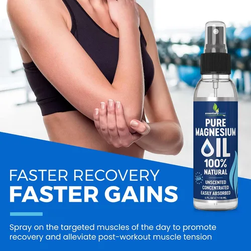 Miniatura 5 de Espray de aceite de magnesio puro 4oz - Espray tópico de magnesio de fuerza extra para dormir - Menos picazón - Menos escozor - 100% aceite natural