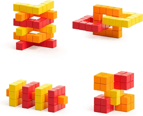 Miniatura 4 de PIXIO Lava - Juguete de construcción de bloques magnéticos pequeños en el estilo de arte de píxeles con aplicación gratuita, cubos de plástico
