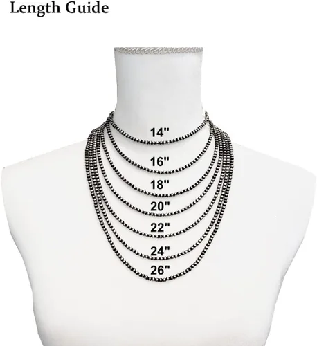 Miniatura 20 de Western Jewelry - Collar de perlas Navajo para mujer, hecho a mano, largo, bohemio, turquesa, collares en capas para vaqueras