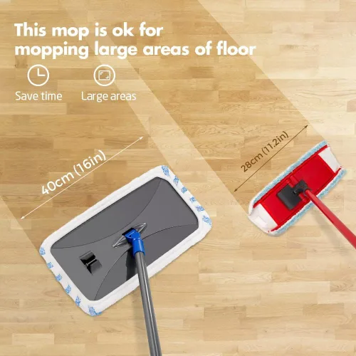 Miniatura 6 de Masthome PVA - Trapeador de esponja con 3 repuestos absorbentes y mopa de microfibra extra grande para limpieza de suelos con 5 almohadillas