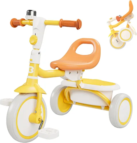 Miniatura 17 de besrey Triciclo para niños pequeños con campana, triciclo para niños de 18 meses a 5 años, triciclo para niños, bicicleta para niños de 1.5 a 5
