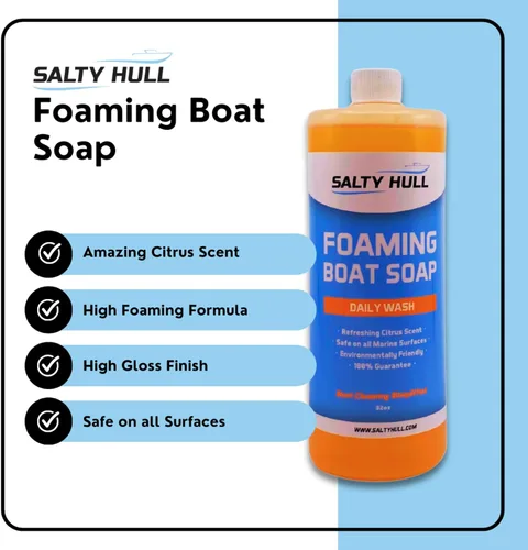 Miniatura 2 de 2 botellas de jabón espumoso Salty Hull para barco, naranja