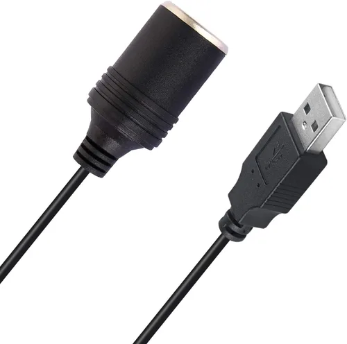 Miniatura 5 de USB A macho a 12 V encendedor de cigarrillos de coche, enchufe hembra convertidor de cable elevador para encendedores, grabadora de conducción