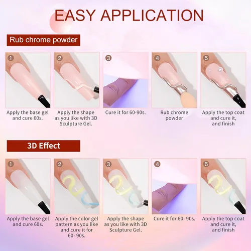 Miniatura 7 de MUSILAN Gel para esculpir uñas 3D con limas de cristal de cristal, gel constructor transparente para uñas, moldeo para esculpir esmalte de uñas