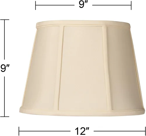 Miniatura 4 de Pantalla ovalada mediana crema de 9 pulgadas de ancho y 6.5 pulgadas de profundidad en la parte superior x 12 pulgadas de ancho y 8 pulgadas