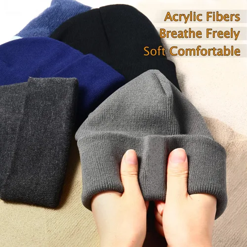 Miniatura 5 de Gorro de punto cálido para hombre y mujer, para invierno, otoño, verano, primavera