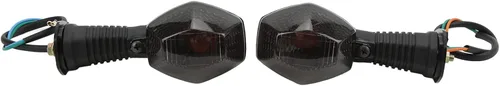 Fydun Señales de giro de la motocicleta, 12V motocicleta indicador delantero señal de giro universal lámpara para DL 1000 V Strom 20062012 (negro)