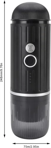 Miniatura 7 de Cafetera eléctrica portátil Cafetera de viaje automática para camping, coche, cafetera, calefacción inalámbrica, compatible con cápsulas de café
