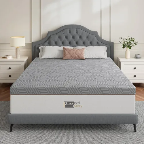 Miniatura 9 de BedStory Cubrecolchón Firme Tamaño Twin - Cubrecolchón de Espuma Viscoelástica de 3 Pulgadas para Dolor de Espalda - Espuma de Alta Densidad y Funda
