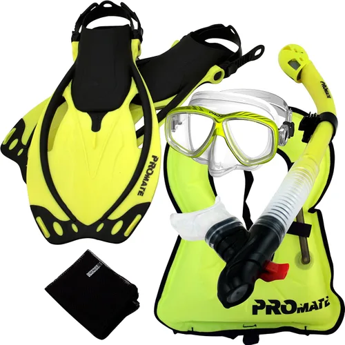 Miniatura 10 de Promate Chaleco de buceo Máscara de purga Aletas de snorkel seco Juego de bolsa de malla