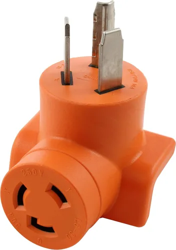 AC WORKS Adaptador de salida de pared para secadora de 30 amperios y 3 clavijas (para bloqueo L6-30 30A 250V)